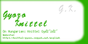 gyozo knittel business card
